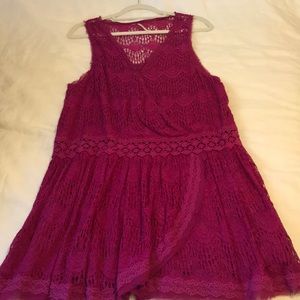 Free People fuchsia sun dress